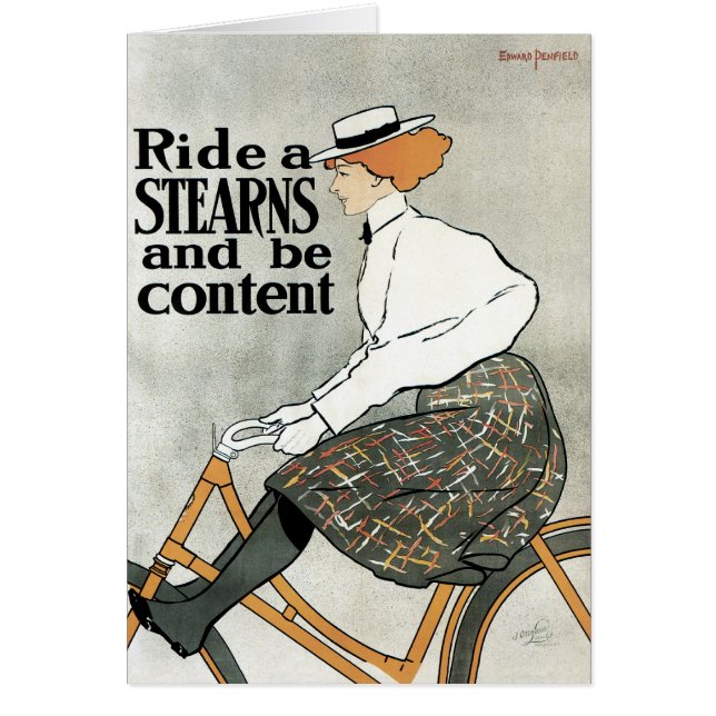Vintage Art Nouveau, Ride a Sterns Bicycles Bikes (Front)
