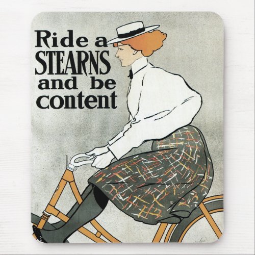 Vintage Art Nouveau Ride a Sterns Bicycles Bikes Mouse Pad