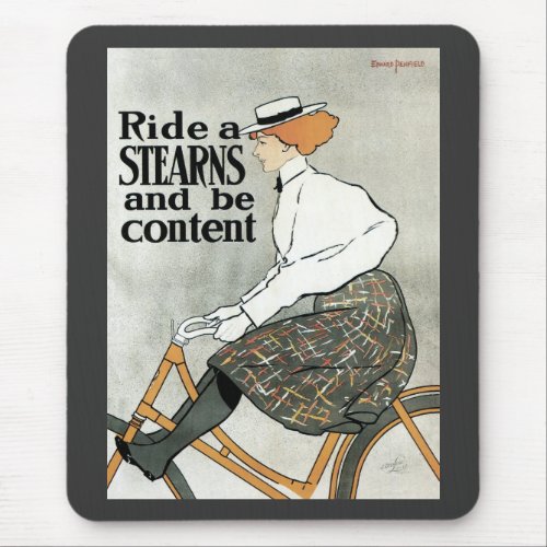 Vintage Art Nouveau Ride a Sterns Bicycles Bikes Mouse Pad