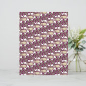 Vintage Art Nouveau rose tree maroon pattern (Standing Front)