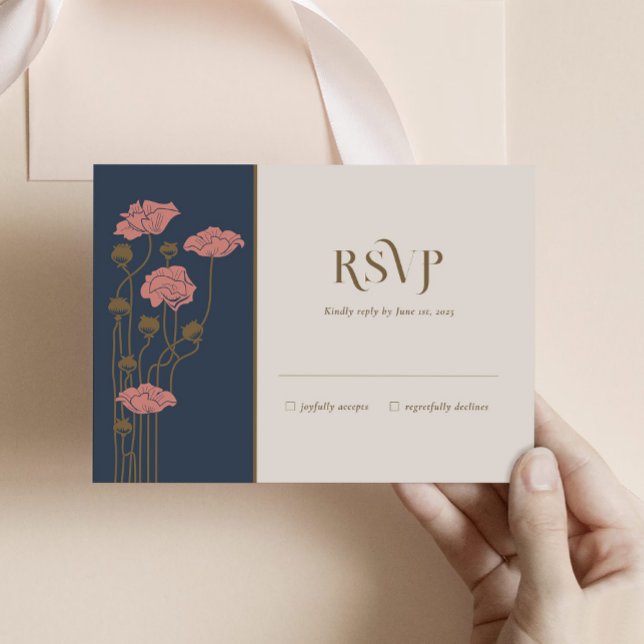 Vintage Art Nouveau RSVP Enclosure Card (Creator Uploaded)