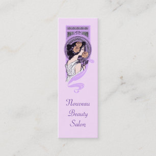 Vintage art nouveau salon spa business card