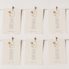 Vintage Art Nouveau Seating Chart Card