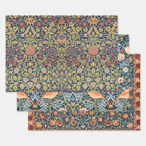 Vintage Art Nouveau Selection of William Morris Wrapping Paper Sheets
