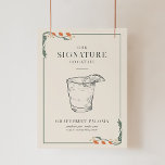 Vintage Art Nouveau Signature Cocktail Sign<br><div class="desc">This Signature Cocktail Sign from the Vintage Art Nouveau collection is a perfect addition to your wedding bar. Personalize it with your choice from 30 drink illustrations easily and quickly. Simply press the 'customize it' button to further re-arrange and format the content and placement of the text!</div>