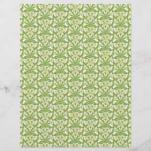 Vintage Art Nouveau snowdrop floral wallpaper