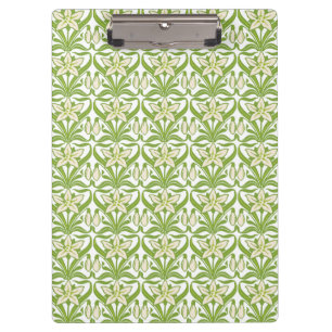Vintage Art Nouveau snowdrop floral wallpaper Clipboard
