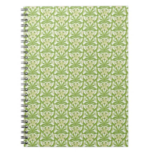 Vintage Art Nouveau snowdrop floral wallpaper Notebook