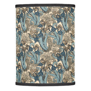 Vintage Art Nouveau Snowdrop Flower Pattern Lamp Shade