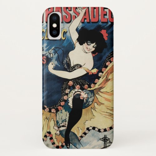 Vintage Art Nouveau Spanish Flamenco Dancer iPhone XS Case