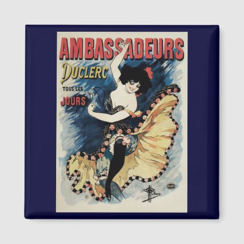 Vintage Art Nouveau Spanish Flamenco Dancer Magnet