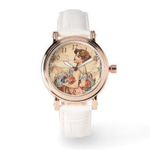 Vintage Art Nouveau Summer by Alphonse Mucha Watch