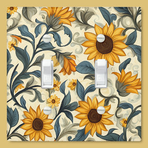 Vintage Art Nouveau Sunflower Light Switch Cover