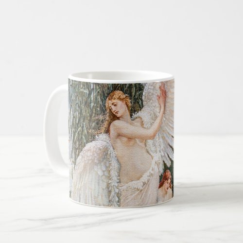 Vintage Art Nouveau Swan Maidens by W Crane Coffee Mug