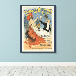 Vintage Art Nouveau, Taverne Olympia Restaurant Canvas Print