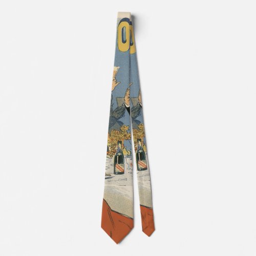 Vintage Art Nouveau Taverne Olympia Restaurant Neck Tie