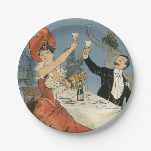 Vintage Art Nouveau Taverne Olympia Restaurant Paper Plates