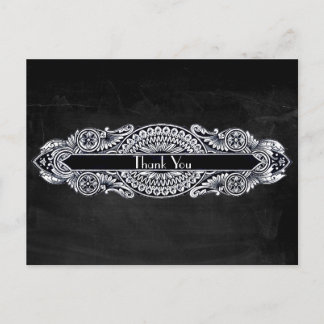 Vintage Art Nouveau Thank You Postcard