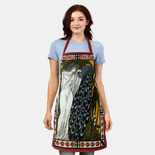 Vintage Art Nouveau, The Kiss by William Bradley Apron