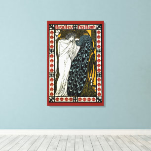 Vintage Art Nouveau, The Kiss by William Bradley Canvas Print