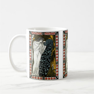 Vintage Art Nouveau, The Kiss by William Bradley Coffee Mug