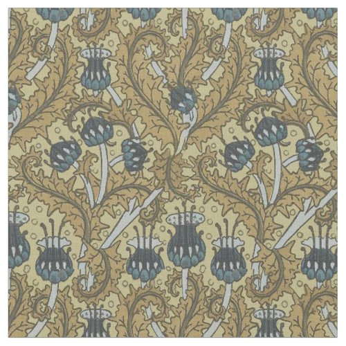 Vintage Art Nouveau Thistle Pattern 2 by Milesi Fabric