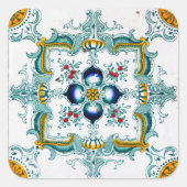 Vintage Art Nouveau Tile Square Sticker (Front)