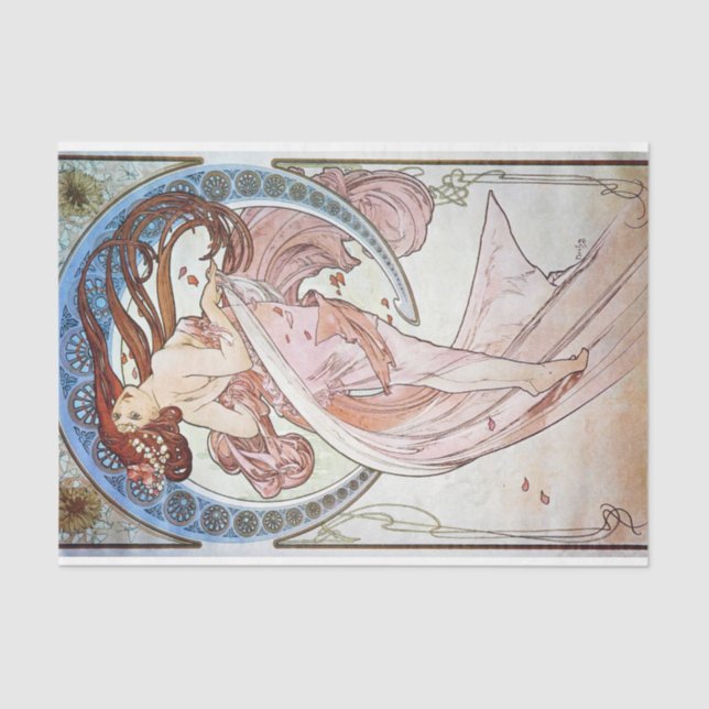 Vintage Art Nouveau  Tissue Paper (Front)