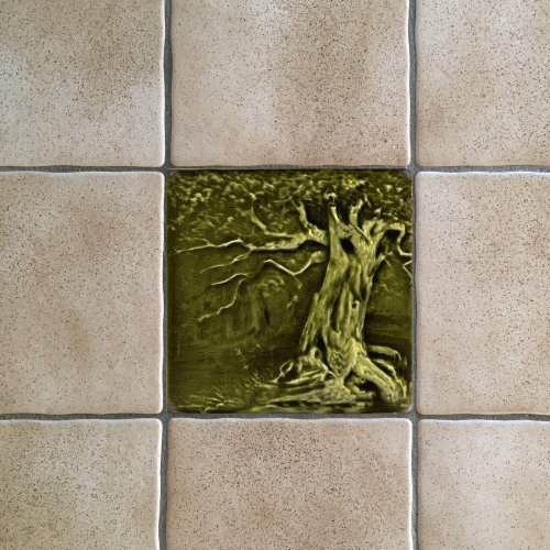 Vintage Art Nouveau Tree Reproduction  Ceramic Tile