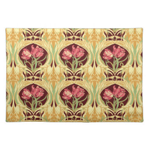 Vintage Art Nouveau Tulip Design Placemat
