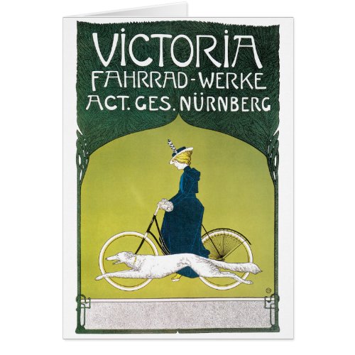 Vintage Art Nouveau Victoria Fahrrad Werke Rehm