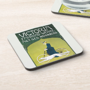 Vintage Art Nouveau, Victoria Fahrrad Werke, Rehm Beverage Coaster