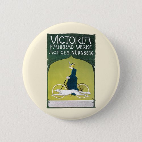 Vintage Art Nouveau Victoria Fahrrad Werke Rehm Button