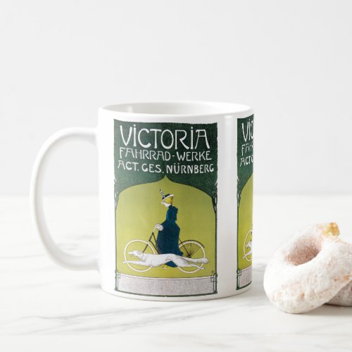 Vintage Art Nouveau Victoria Fahrrad Werke Rehm Coffee Mug
