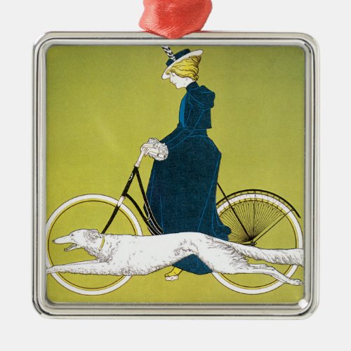 Vintage Art Nouveau Victoria Fahrrad Werke Rehm Metal Ornament