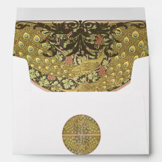 Vintage Art Nouveau Vineyard Peacock Envelopes