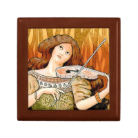 Vintage Art Nouveau Violin Poster | Elegant Music