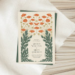 Vintage Art Nouveau Wedding Invitation<br><div class="desc">This Wedding Invitation from the Art Nouveau Collection showcases a beautiful vintage floral design that exudes modern elegance. Personalize it with your details easily and quickly. Simply press the 'customize it' button to further re-arrange and format the style and placement of the text.</div>