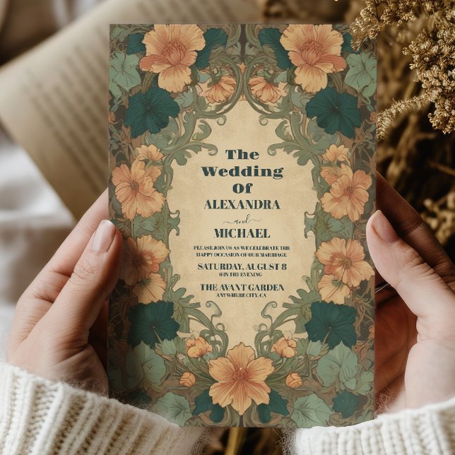 Vintage Art Nouveau Wedding Invitation (Creator Uploaded)