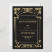 Vintage Art Nouveau Wedding Invitation 2 (Back)