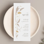 Vintage Art Nouveau Wedding Menu<br><div class="desc">This Wedding Menu from the Art Nouveau Collection showcases a beautiful vintage floral design that exudes modern elegance. Personalize it with your details easily and quickly. Simply press the 'customize it' button to further re-arrange and format the style and placement of the text.</div>