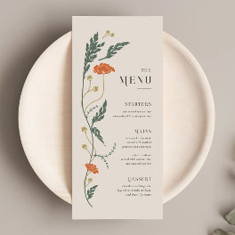 Vintage Art Nouveau Wedding Menu