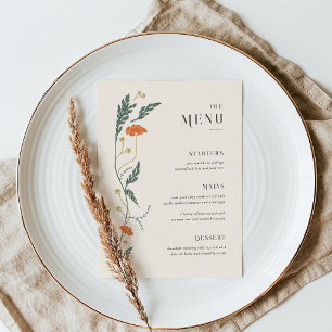 Vintage Art Nouveau Wedding Menu