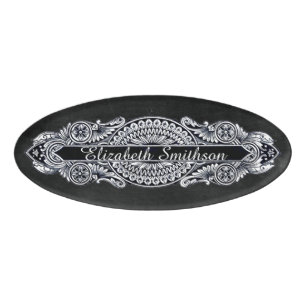 Vintage Art Nouveau Wedding Name Tag