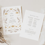 Vintage Art Nouveau Wedding Program<br><div class="desc">This Wedding Program from the Art Nouveau Collection showcases a beautiful vintage floral design that exudes modern elegance. Personalize it with your details easily and quickly. Simply press the 'customize it' button to further re-arrange and format the style and placement of the text.</div>