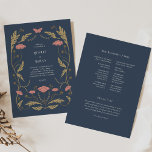 Vintage Art Nouveau Wedding Program<br><div class="desc">This Wedding Program from the Art Nouveau Collection showcases a beautiful vintage floral design that exudes modern elegance. Personalize it with your details easily and quickly. Simply press the 'customize it' button to further re-arrange and format the style and placement of the text.</div>