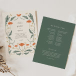 Vintage Art Nouveau Wedding Program<br><div class="desc">This Wedding Program from the Art Nouveau Collection showcases a beautiful vintage floral design that exudes modern elegance. Personalize it with your details easily and quickly. Simply press the 'customize it' button to further re-arrange and format the style and placement of the text.</div>