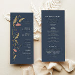 Vintage Art Nouveau Wedding Program<br><div class="desc">This Wedding Program from the Art Nouveau Collection showcases a beautiful vintage floral design that exudes modern elegance. Personalize it with your details easily and quickly. Simply press the 'customize it' button to further re-arrange and format the style and placement of the text.</div>