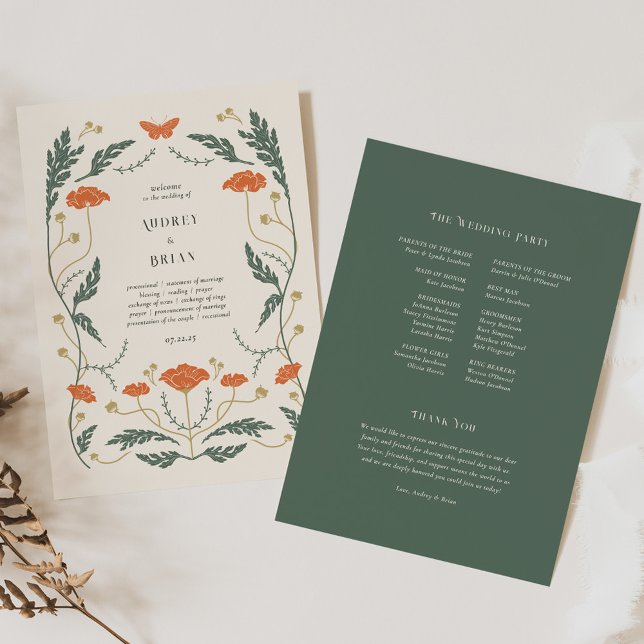 Vintage Art Nouveau Wedding Program (Creator Uploaded)