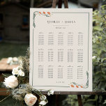 Vintage Art Nouveau Wedding Seating Chart 18x24 Foam Board<br><div class="desc">This Wedding Seating Chart from the Art Nouveau Collection showcases a beautiful vintage floral design that exudes modern elegance. Personalize it with your details easily and quickly. Simply press the 'customize it' button to further re-arrange and format the content and placement of the text.</div>